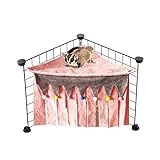 Washranp Hamster-Hängematte, dreiseitige Quaste, Haustierversteck für kleine Tiere, Eckversteck für Frettchen, Haustierhaus, Haustierbedarf, rosa