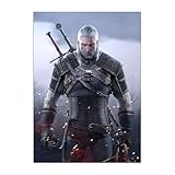Displate Witcher 3 Metal Poster The Witcher Poster Witcher 3 Poster The Witcher Merchandise Magnet-Montage - Witcher 3 - Wild Hunt Characters - The Witcher - 32x45