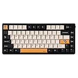 KiiBoom Moonshadow V2 75% Kabellose Aluminium-Gaming-Tastatur, QMK&VIA Programmierbare mechanische Tastatur, BT5.0/2.4GHz/USB-C Hot Swappable Creamy Keyboard, Knopf, 4000mAh Akku (Schwarz)