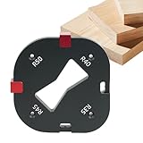 Round Corner Radius Template, Aluminum Alloy Jig Templates, Router Jigs Woodworking Templates, Ideal for Trimming Tables, Shaping Chair Edges, Precision Woodwork T