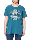 ESPRIT Herren Logo Print T-Shirt, 450/PETROL Blue, XL