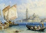 ARToPHIIU Wandkunst Dekorative Gemalde Kunst Poster Leinwanddruck Malerei San Giorgio Maggiore Von Myles Birket Foster Rws Leinwand Druck für Heimtextilien 60x90