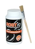 Rostio Rostumwandler & Grundierung | Hocheffektiver Rostkonverter mit Pinsel | 1 Liter (1 Stück)