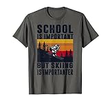 Skifahren ist wichtiger Wintersport Downhill Freestyle Ski T-Shirt