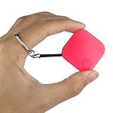 Dapei Auto Motor GPS Tracker mit Schlüsselband Kinder Haustiere Brieftasche Schlüssel Alarm Mini Locator Echtzeit Finder Gerät Bluetooth Smart Anti Lost Gerät (Pink)