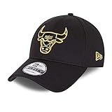 New Era NE Metallic Logo 9Forty Cap ~ Chicago Bulls schwarz