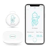 Sense-U Smart Baby Monitor 2 - Überwacht die Bauchewegung des Babys, das Schlafposition, die Hauttemperatur und die Raumluftfeuchtigkeit von jedem Ort aus mit Licht- und Tonalarm, Grün