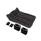 LXUXZ Auto Luftmatratze, Aufblasbare Rücksitz Isomatte Luftbett Kissen Für Auto Reise Camping (Color : Black, Size : 145x135cm)