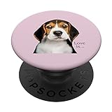 Beagle Shirt Beagles Tee Love Is Dog Mom Dad Welpe Pet Süß PopSockets mit austauschbarem PopGrip