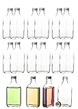 BigDean 20 Leere Glasflaschen 200ml mit Schraubverschluss 0,2L - zum Selbst Abfüllen von Likör, Wein, Schnaps, Gin, Whisky & Wodka - Kleine Glasfläschchen zum Befüllen