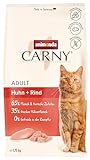 animonda carny Katzenfutter Adult – Trockenfutter Katze zuckerfrei und ohne Getreide mit Huhn + Rind, 1, 75 kg