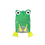 Hugo Frosch Kinder Öko-Wärmflasche 0,8 l mit Veloursbezug 'Frosch' grün