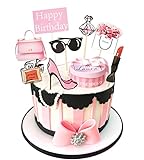 Regendeko Happy Birthday Lady Mädchen Kuchendekoration Cupcake Toppers Geburtstagskuchen Deko