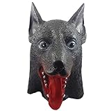KESYOO 1pc Halloween Kostüm Verkleidung Cosplay Maske Hundekopf geformte Maske Party Cosplay Einzigartiges lustiges Geschenk (schwarz)