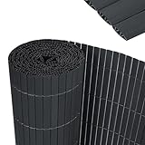 YRHome PVC Sichtschutzmatte 80x300cm Stabile W-Form Sichtschutzzaun Balkon Balkonsichtschutz Sichtschutz mit Kabelbindern Windschutz Wetterfest UV-beständig für Garten Terrasse,