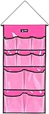 Hängender Aufbewahrungs-Organizer, Kleiderschrank-Organizer, Badezimmer, wasserdichte Aufbewahrung, Hängetasche, Toilette, Wand-Hängeregal, Tür hinten (Farbe: Rosa, Größe: kurz) ( Color : Pink , Size