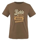 Comedy Shirts - Lächle du Kannst Nicht alle töten - Herren T-Shirt - Braun/Hellbraun-Beige Gr. L