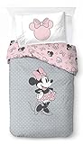 Jay Franco Disney Minnie One of a Kind 100% Baumwolle Kinderbettwäsche-Set 135x200 cm Einzelbettgröße - Bettbezug + Kissenbezug 50x70 cm