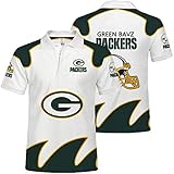 LTLZDYG NFL-Trikots, Green Bay Packers-T-Shirts, Team-Unterstützer, sommerlich atmungsaktive 3D-Bedruckte Kurze Ärmel, Herren- und Damen-Poloshirts