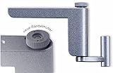 ClipClose TS silber der patentierte mini Türschließer Türanlehner für Zimmertüren - ohne Bohren und Schrauben.