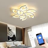LED Deckenleuchte Dimmbar, 70W-140W Deckenlampe LED Wohnzimmerlampe mit Fernbedienung APP Farbwechsel - Moderne Wohnzimmerlampe Deckenleuchte Energie Sparen Dimming Deckenbeleuchtung Schlafzimmerlampe