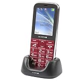 Olympia 2220 Joy II Handy für Senioren ohne Vertrag Seniorenhandy Tastenhandy mit großen Tasten lauter Klingelton Kamera 2,4' Farbdisplay Mini SIM Tischladestation R