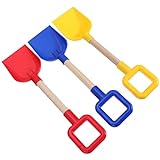 Cabilock 3Pcs Plastikstrandschaufel: Buntes Spielzeug Scoop Mini Beach Baggers Gegerbtes Schaufel mit Griff Wasserpool Gartengärten Bad Spielzeug