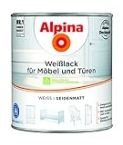 Alpina Weißlack für Möbel und Türen 2 Liter seidenmatt