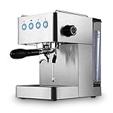 Espressomaschinen,1450 W, Thermoblock-Heizsystem, 15-bar-Pumpe, 1,7 Liter, Espresso-Automat Kaffee-Maschine, Cappuccinomaschine, Milchaufschäumer Mit Dampf- Und Heißwasserfunktion