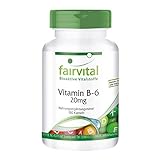 Vitamin B6 20mg - HOCHDOSIERT - Pyridoxinhydrochlorid - VEGAN - 180 Kapseln