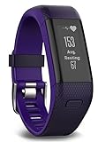 Garmin vívosmart HR+ Fitness-Tracker - GPS-fähig, Herzfrequenzmessung am Handgelenk, Smart Notifications Purple, M - L, 010-01955-31