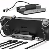 JSAUX Steam Deck Dock 5-in-1-Dockingstation kompatibel mit Valve Steam Deck/OLED/ASUS ROG Ally X/Legion go S/MSI Claw, Dock mit HDMI 4K@120Hz, Zwei USB 2.0, 100Mbps Ethernet, 100W PD Ladung-HB0602