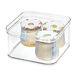 iDesign Kühlschrankbox, Aufbewahrungsbehälter aus BPA-freiem Kunststoff, Aufbewahrungssystem für Küche oder Kühlschrank, durchsichtig, 16,1 cm x 9,6 cm