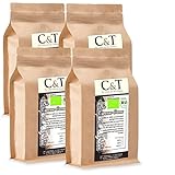 C&T Bio Espresso Crema | Cafe 4 x 1000 g gemahlen Gastro-Sparpack im Kraftpapierbeutel Kaffee für Siebträger, Vollautomaten, Espressokocher