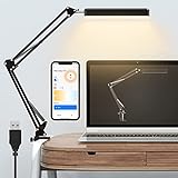 Schreibtischlampe, Schreibtischlampe LED Funktioniert mit der WiF Tuya Smart Life APP, Kompatibel mit Amazon Alexa und Google Home