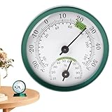 - 30 – 50 ℃ Hygrometer für den Außenbereich – Funkwand-Thermometer innen, Thermometer, Hygrometer Monitor | grünes Terrassenthermometer, Feuchtigkeitsmonitor für Luftbefeuchter, Gewächshaus, Garten, L