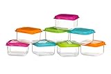 Premier Housewares Mini-Vorratsbehälter, 8 Stück, Mehrfarbig, Kunststoff, 6x6x4