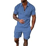 Herren Kurzarm Modern mit Brusttasche T-Shirts Polohemd Freizeit Sommer Sommershirts mit Lässigem Kragen Atmungsaktiv Poloshirts Golfshirt, Shirtkleid Polohemden Weight Vest(Himmelblau,XXL)