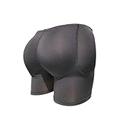 XXYHYQHJD Hüftschwamm Pad Enhancer Pushy Butt Gepolsterte Höschen Unterwäsche Sexy Shaper Hüftbereich Jumpsuit (Color : Schwarz, Size : XXL)