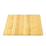 HomeBee® Badematte aus Bambus rutschfest - FSC®-Zertifiziert – Badteppich für das Badezimmer, Bambusmatte, Holz Duschvorleger als Badematte (Quadratisch)