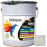 RyFo Colors Reibeputz 3mm 25kg - Fassadenputz, Oberputz, Edelputz, Strukturputz, Fertigputz weiß für innen und außen, witterungsbeständig, weitere Körnungen und Optiken wählbar
