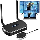 Wireless HDMI Transmitter and Receiver, 5G Ultra HD Wireless HDMI Extender Kit,164FT/50M, 4k@30Hz ,für Stream Video/Audio from Laptop, PC, Smartphone to TV/HDTV Projector/Monitor