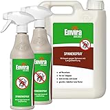 Envira Spinnen-Spray - Anti-Spinnen-Mittel Mit Langzeitwirkung - Geruchlos & Auf Wasserbasis - 2 x 500 ml + 2 Liter