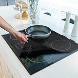 HomeMakers Translucent Induktionskochfeld-Schutzmatte | Große 61x53 cm (Magnetisch) Küchenmatte schützt Kochfelder vor Kratzern | Hitzebeständige Herdabdeckung | Multifunktionale Silikonmatte