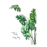 BESPORTBLE Grüne Tropische Blätter Wandtattoo Palmenblatt Pflanzen Wandaufkleber Kunst Wandbilder für Tropische Hawaiianische Luau Party Home Dekoration