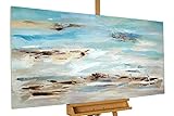 KunstLoft® Acryl Gemälde 'Meeresbrandung im Morgendunst' 140x70cm handgemalt Leinwand Bild