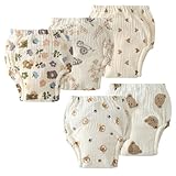 ACMEDE Töpfchen Trainingshose, 5er Pack Baby Trainingshosen Töpfchen Unterwäsche Kleinkinder Windelhosen Trainerhosen Toilettentraining Unterwäsche Trainingshose 6 Monate - 4 J