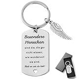 MEJOSER Geschenke für Frauen Freundin Schlüsselanhänger Besondere Menschen Du bist Toll Mutmacher Geschenk Schutzengel Aufmunterung Geschenke Glücksbringer Kollegin E