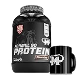 3kg Mammut Formel 90 Protein Eiweißshake - Set inkl. Protein Shaker, Riegel. Powderbank, Griffpolster oder Tasse (Chocolate, Mammut Keramik Tasse)