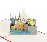 3D KARTE'Dresden' I Pop-Up Karte als Reise-Gutschein, Geburtstagskarte, Geldgeschenk, Urlaubskarte, Souvenir aus Deutschland